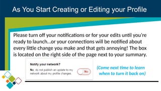 Crafting a Powerful LinkedIn Profile: Your Professional Edge | PPTX