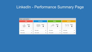 LinkedIn - Performance Summary Page
 