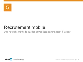 [Etude LinkedIn] Tendances de recrutements FRANCE - 2013