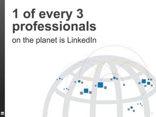 SALES EFFECTIVENESS (SEFF)
1 of every 3
professionals
on the planet is LinkedIn
3
 