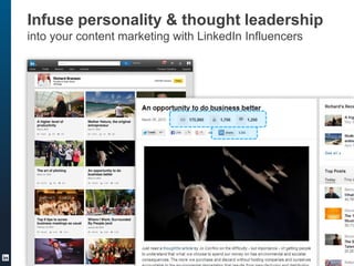 Infuse personality & thought leadership
into your content marketing with LinkedIn Influencers
46
 