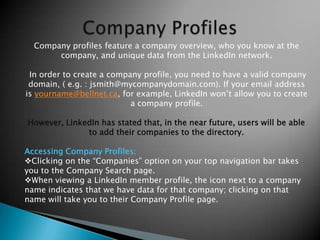 Linkedin Workshop | PPTX