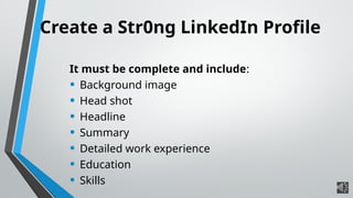 Mastering LinkedIn: Crafting a Winning Digital Professional Profile | PPTX