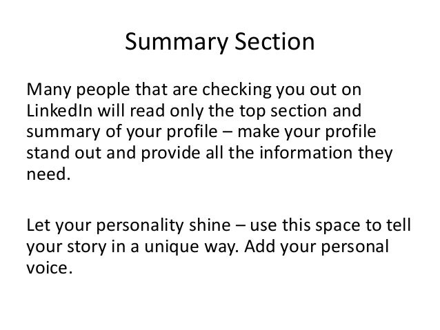 summary example one telling a story