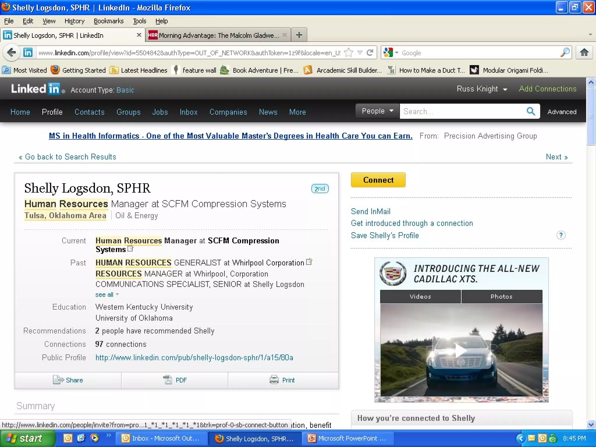 Connecting
• Example of connecting, should take
  several screenshots
 