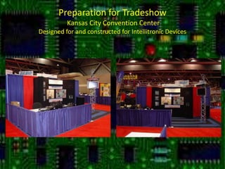 Preparation for Tradeshow Kansas City Convention Center Designed for and constructed for Intellitronic Devices