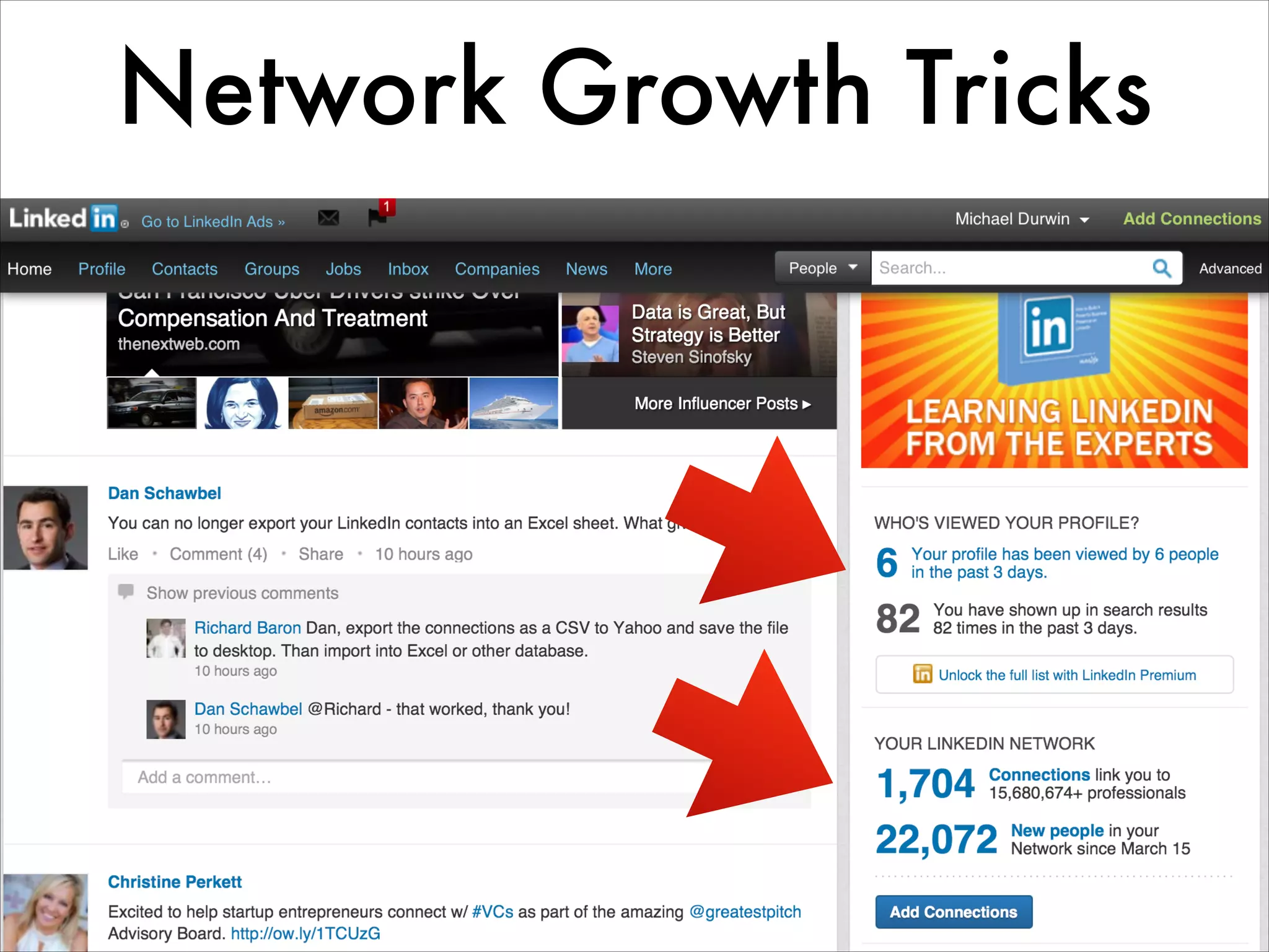 Network Growth Tricks
 