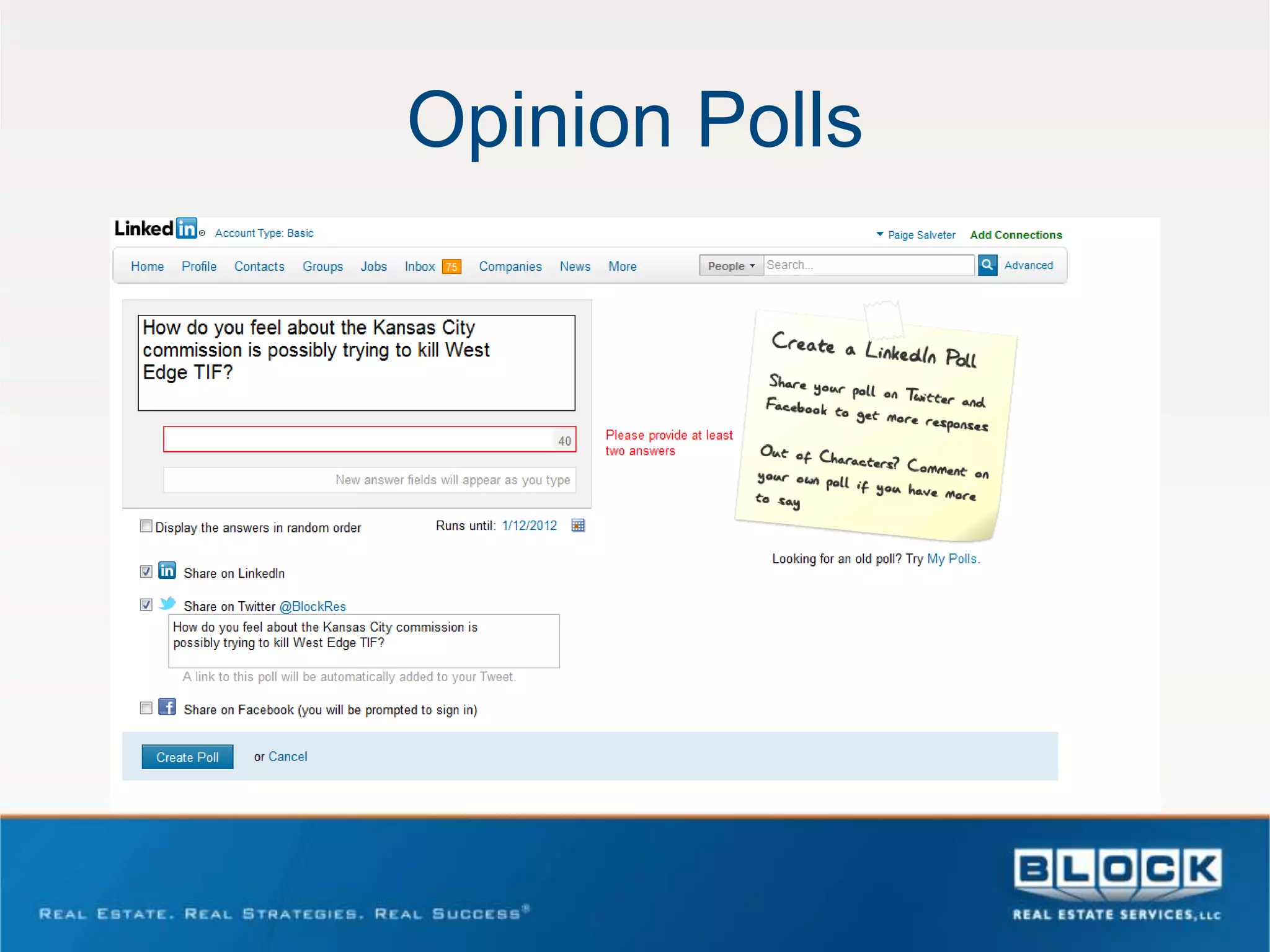 Opinion Polls
 