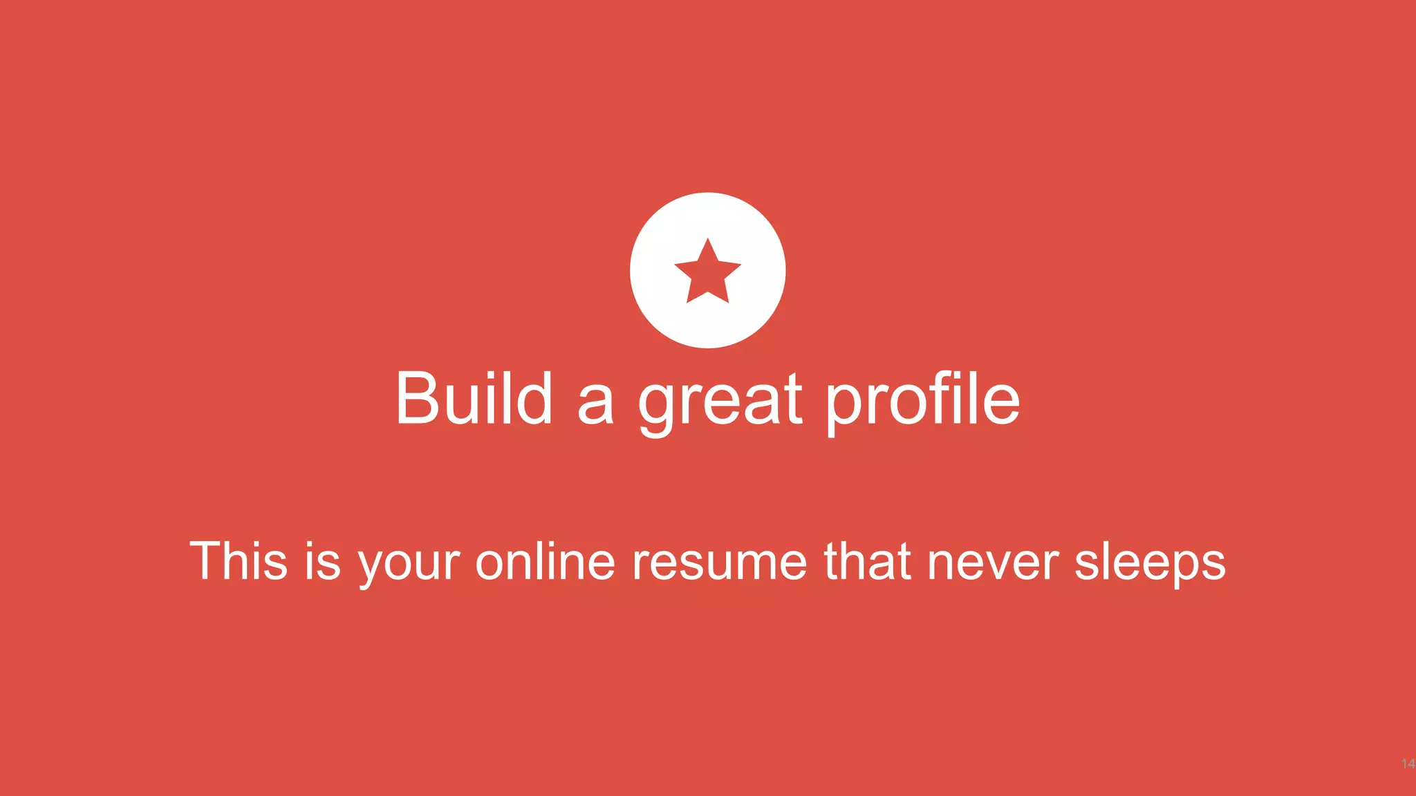 75%
of hiring managers review LinkedIn profiles before
making a hiring decision.
Make a great first impression.
 