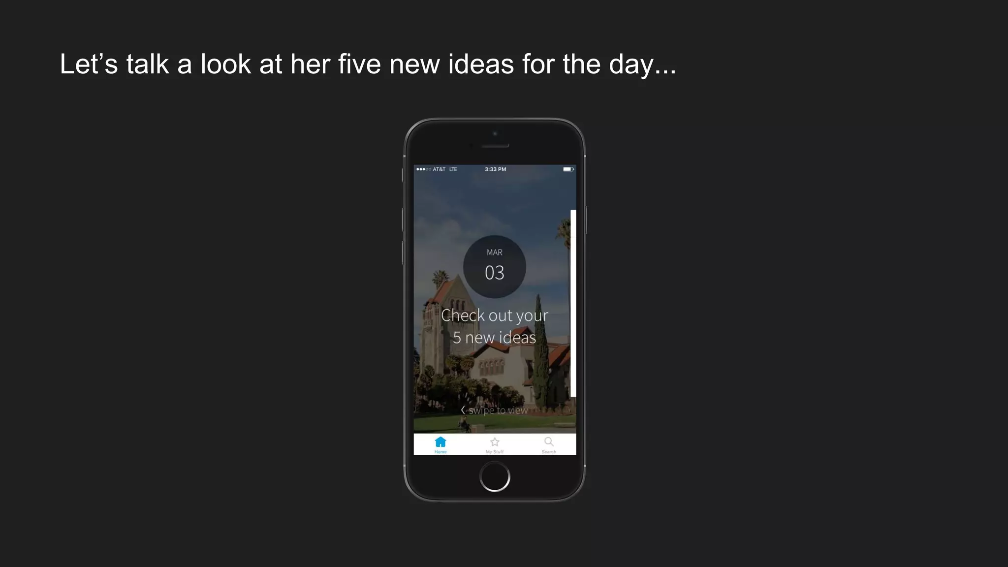 Let’s talk a look at her five new ideas for the day...
 