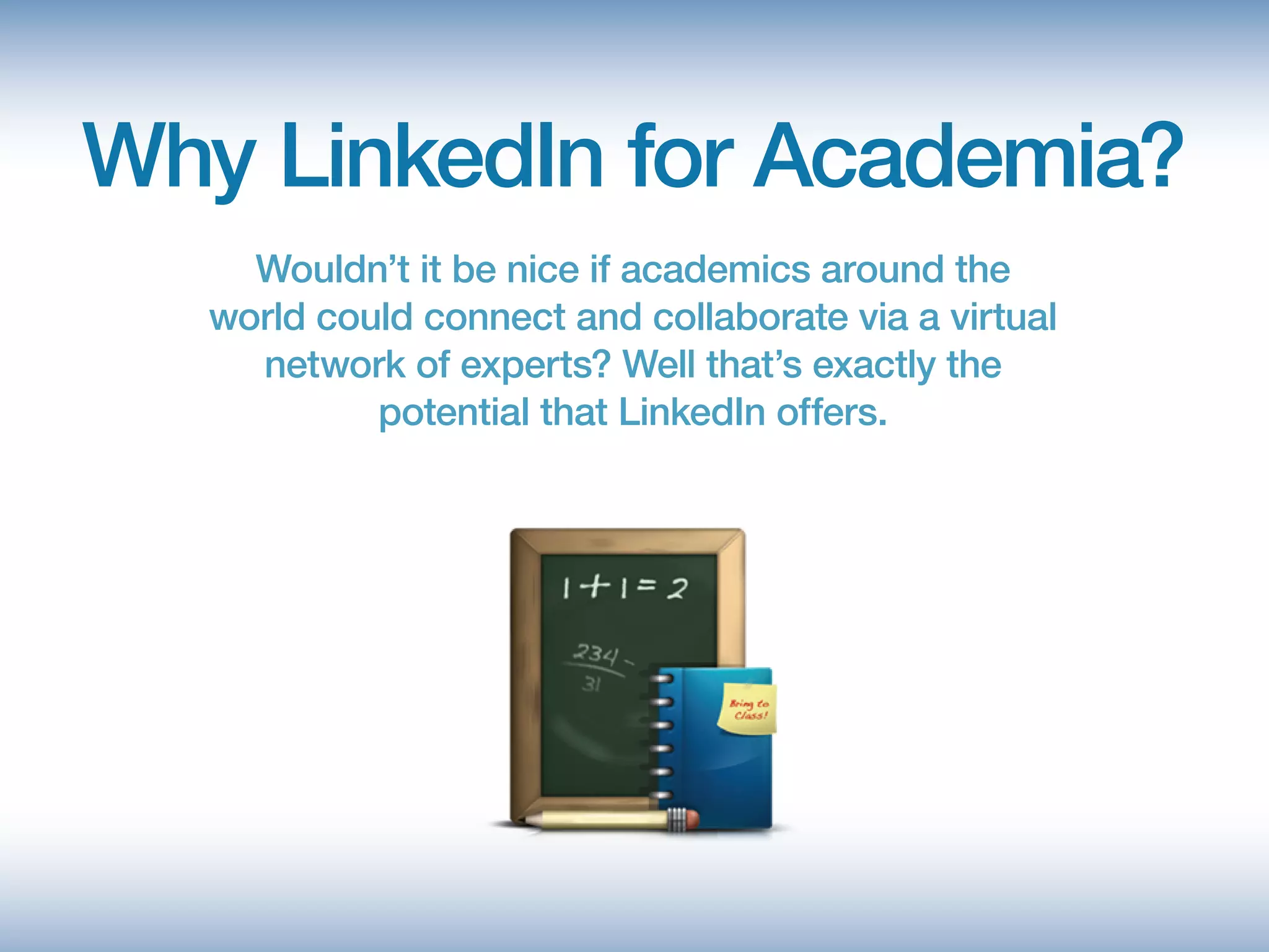 LinkedIn 101 for Academia