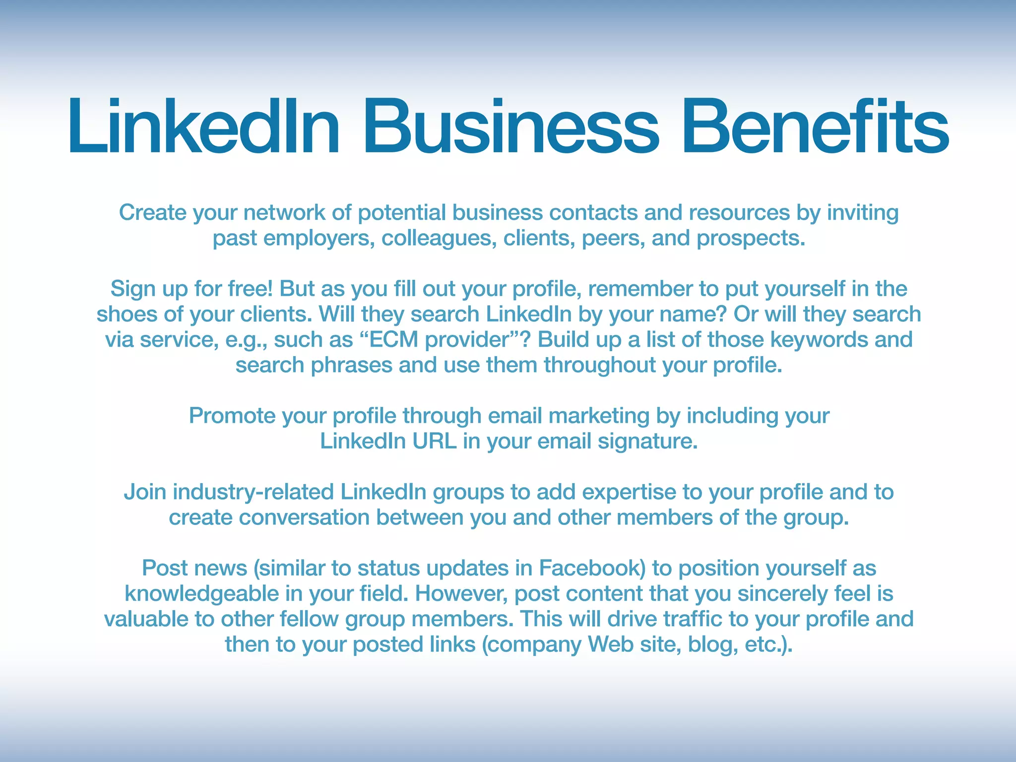 LinkedIn 101 for Business