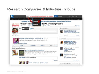 ©2013 LinkedIn Corporation. All Rights Reserved.
Research Companies & Industries: Groups
Kinesiology Department @Temple
 
