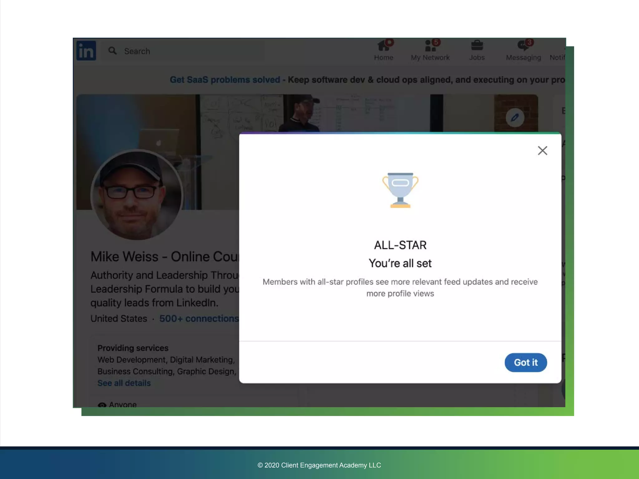 © 2020 Client Engagement Academy LLC
 
