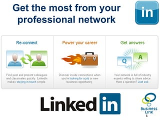 1
Get the most from your
professional network
 