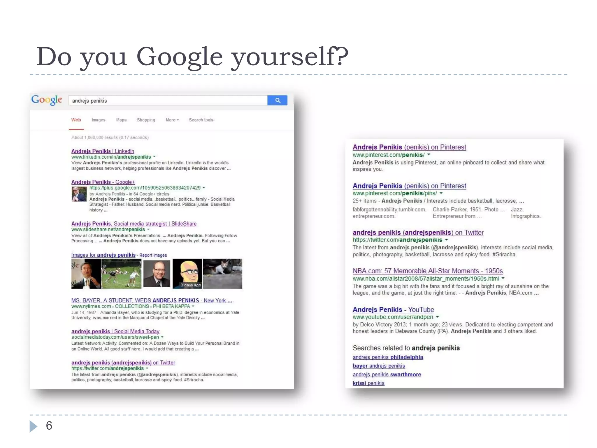 Do you Google yourself?

6

 