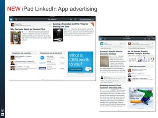 NEW iPad LinkedIn App advertising

 
