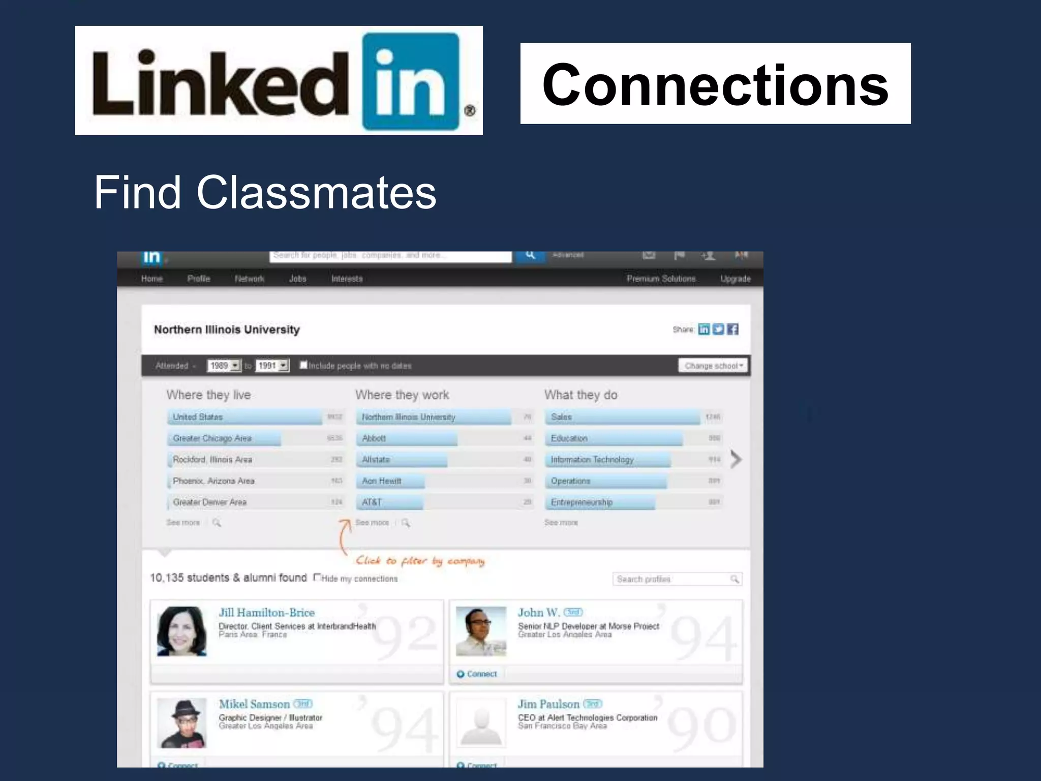 Connections
Find Classmates
 