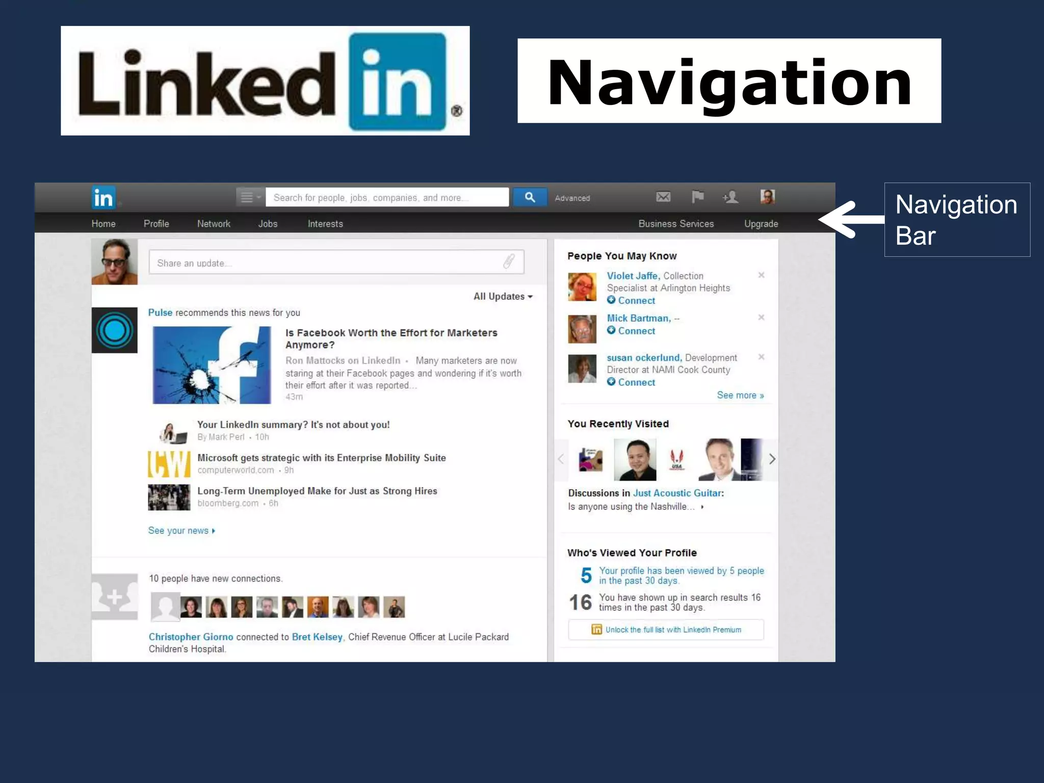 Navigation
Navigation
Bar
 