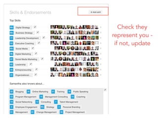 Check they
represent you -
if not, update
 