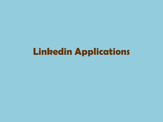 Linkedin Applications 