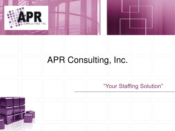 Apr Consulting Presentation