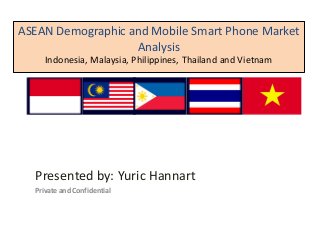 ASEAN Demographic and Mobile Smart Phone Market
Analysis
Indonesia, Malaysia, Philippines, Thailand and Vietnam

Presented by: Yuric Hannart
Private and Confidential

 