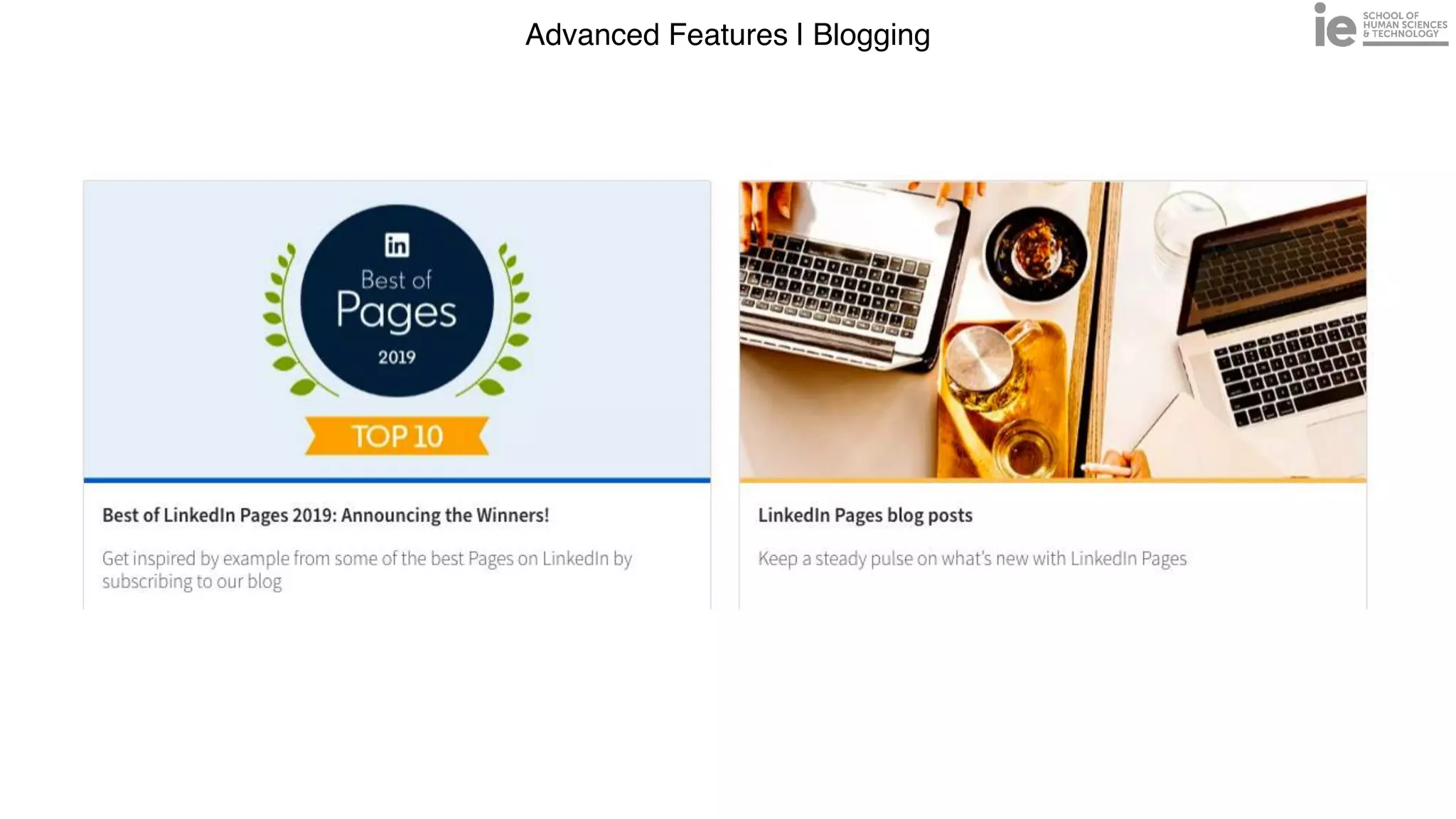 Advanced Features | Blogging
 