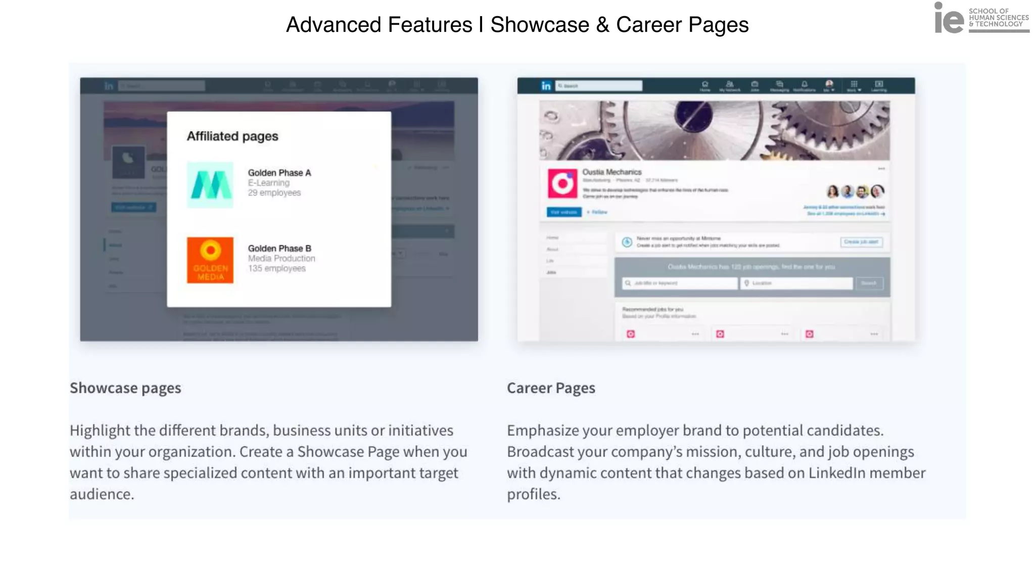 Advanced Features | Showcase & Career Pages
 