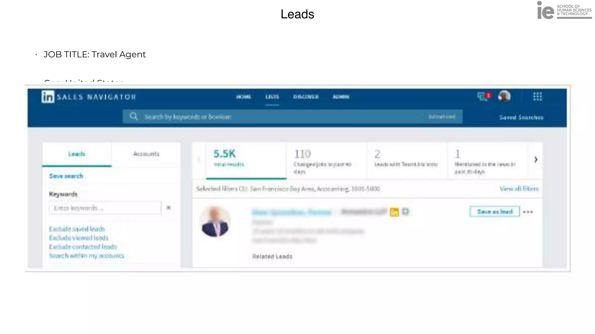Leads
• JOB TITLE: Travel Agent


• Geo: United States


• INDUSTRY: Leisure, Travel & Tourism


• Geo: United States


• Size: 1-10 employees


• Companies: 14,525


• Contacts: 27,547


•
 