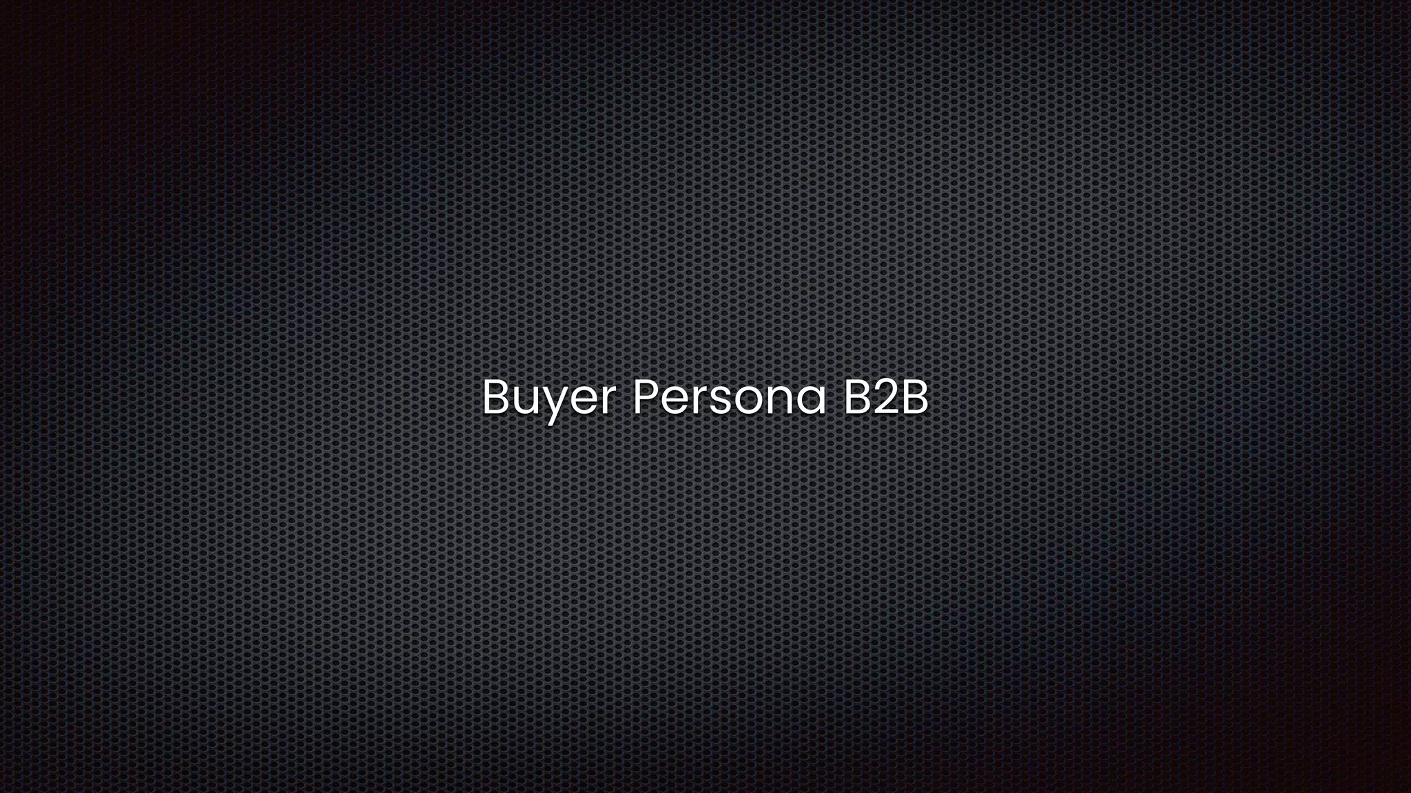 Buyer Persona B2B
 