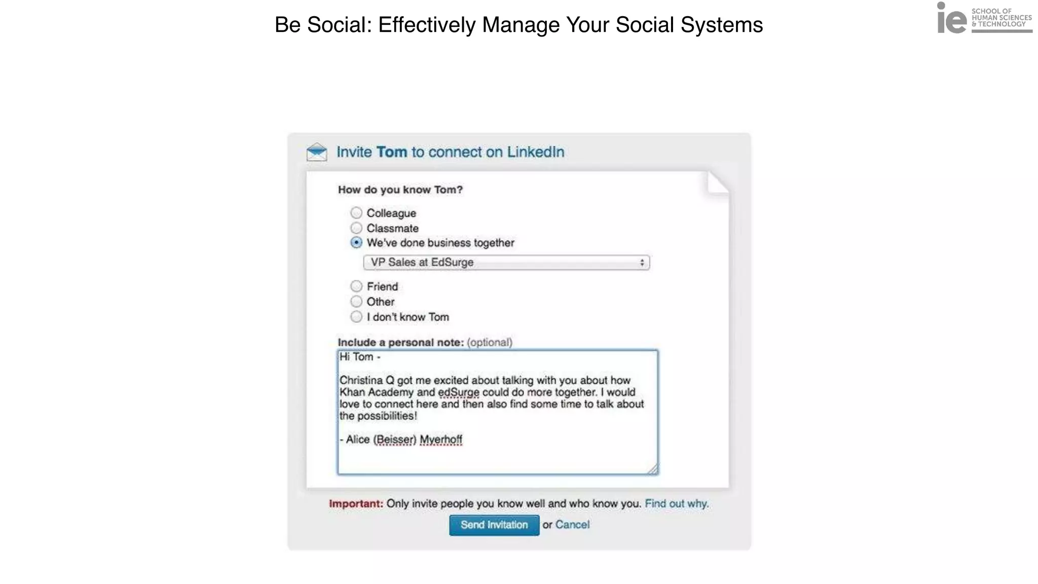 Be Social: Effectively Manage Your Social Systems
 