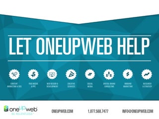 LET ONEUPWEB HELP
ONEUPWEB.COM

1.877.568.7477

INFO@ONEUPWEB.COM

 