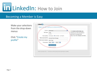 LinkedIn Basics 101 Updated 1-10-2013 | PPT