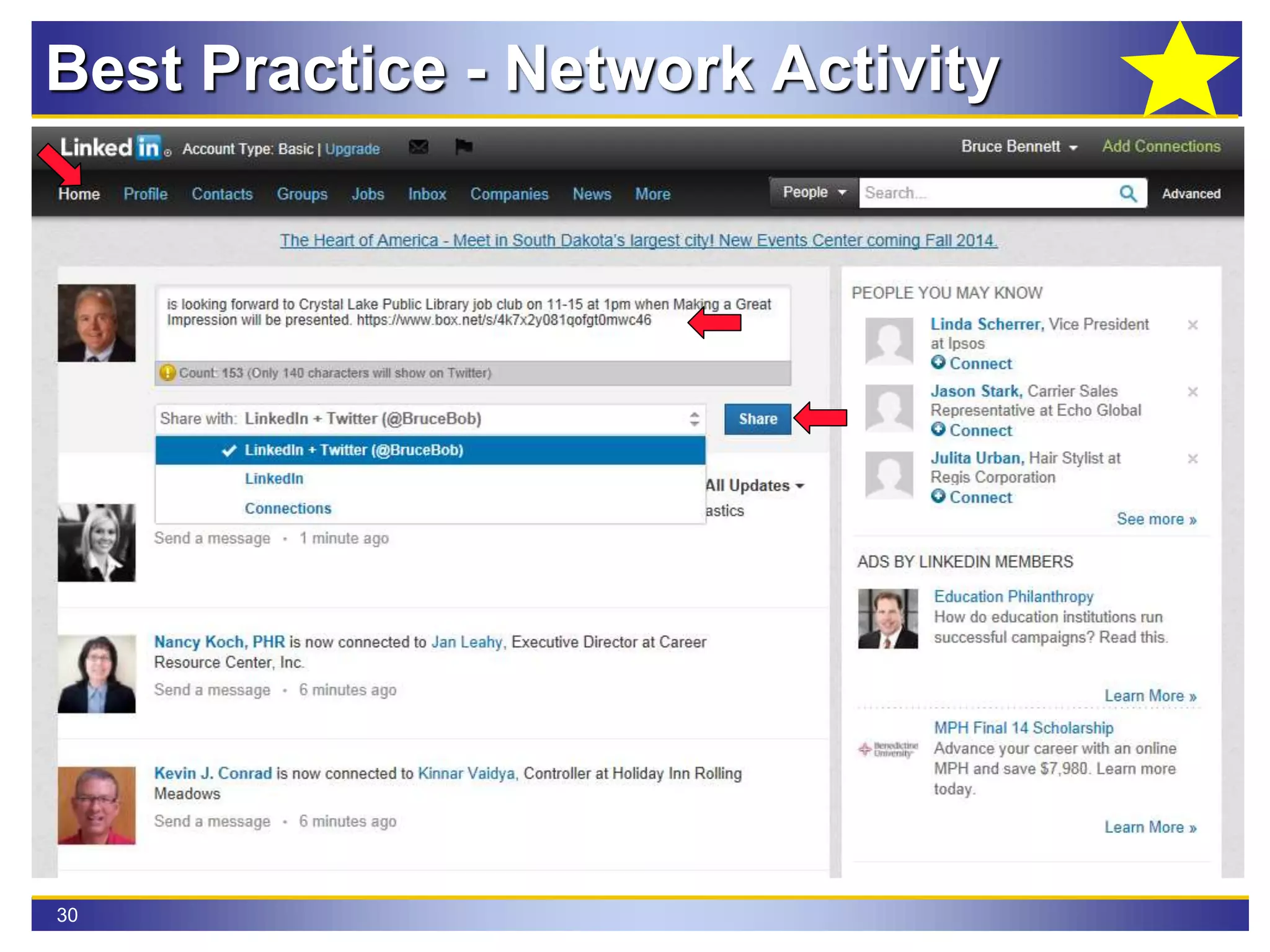 30
Best Practice - Network Activity
 