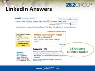 LinkedIn Answers  18 Answers Greensboro Question 
