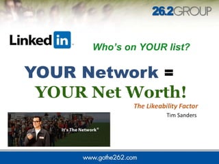   Who’s on YOUR list?  