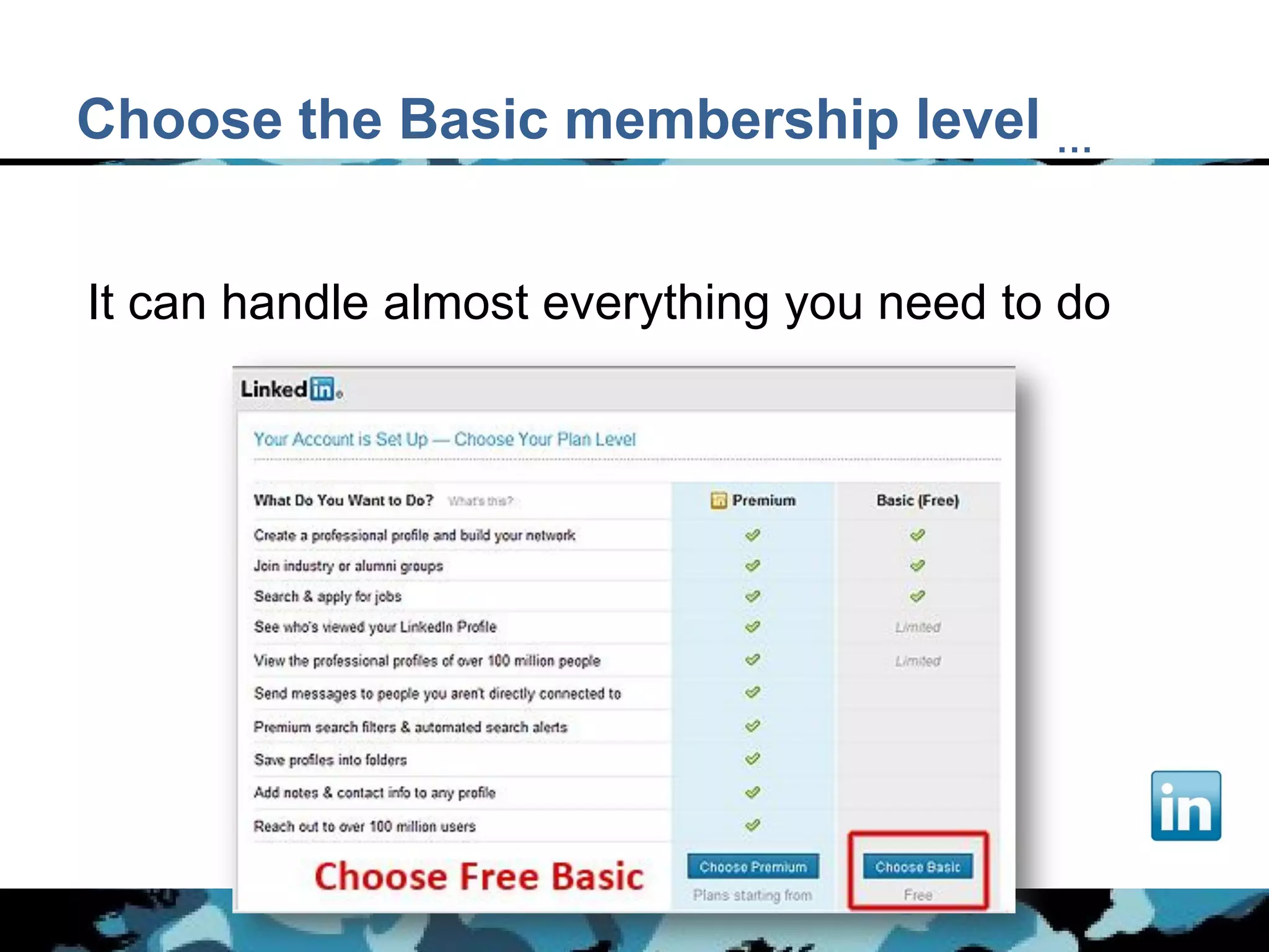 Choose the Basic membership level …


It can handle almost everything you need to do
 
