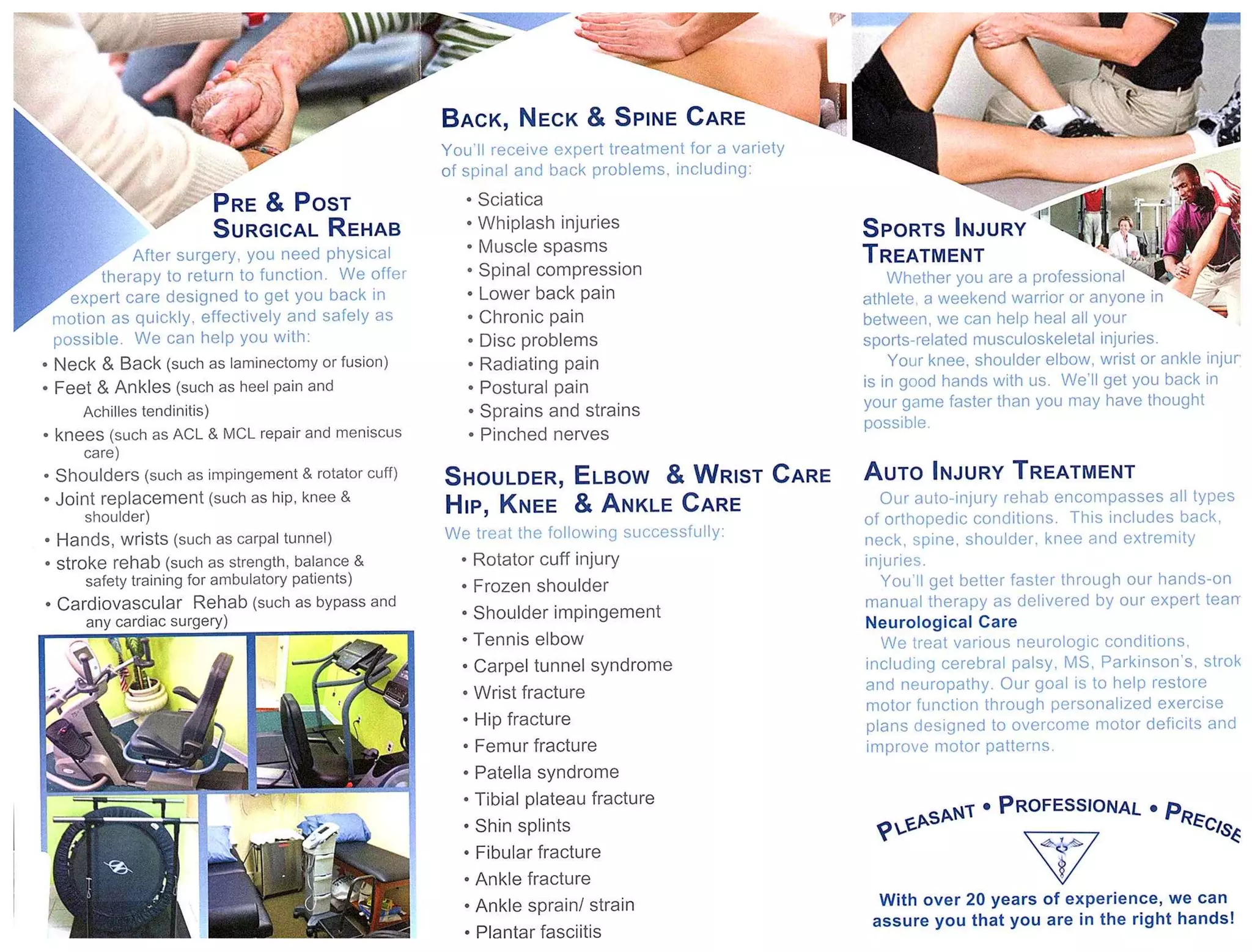 ALL HANDS ON PHYSICAL THERAPY BROCHURE: ABOUT US | PDF