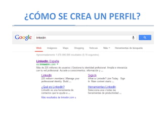¿CÓMO SE CREA UN PERFIL?
 