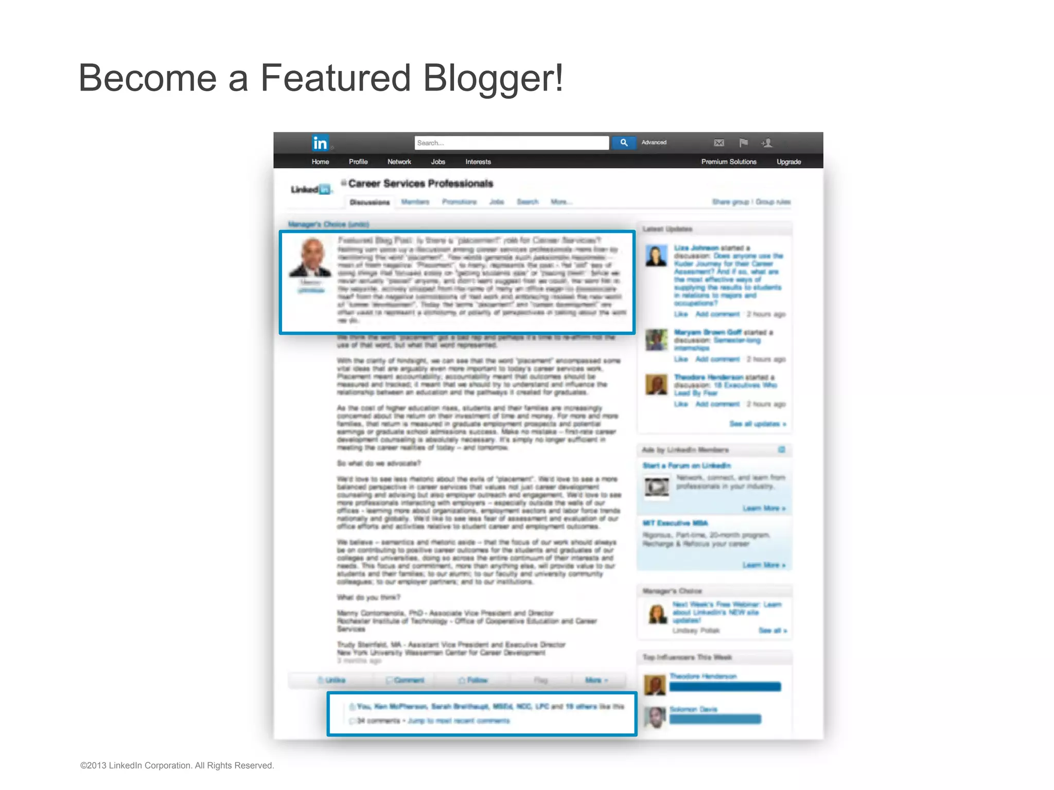 3

Attract More Organizations to Recruit Your Students
and Alumni

©2013 LinkedIn Corporation. All Rights Reserved.

 