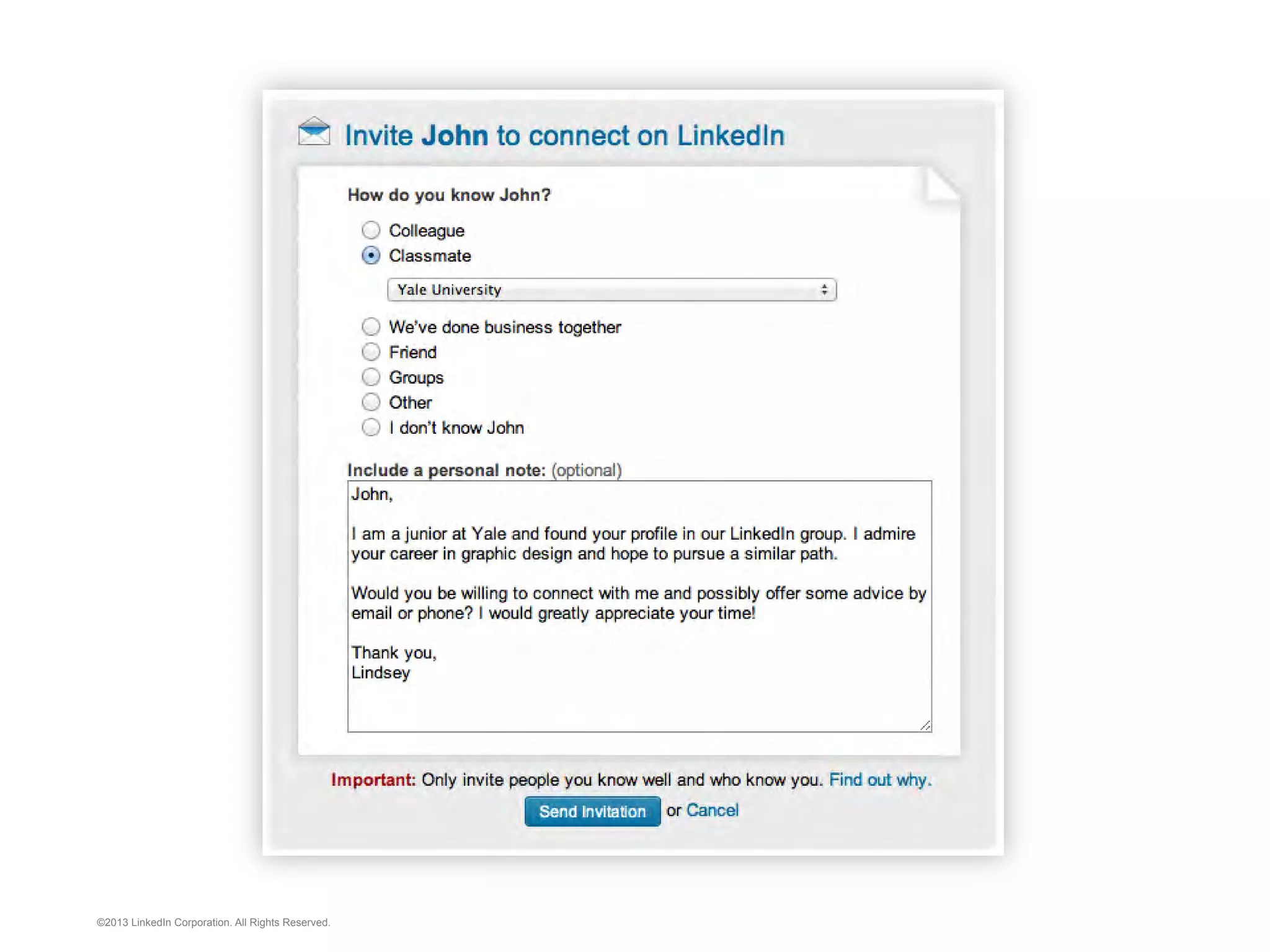 Add Sections to Enhance Student Profiles: Courses

©2013 LinkedIn Corporation. All Rights Reserved.

 