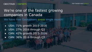 Why You Want to Work @ Geotab