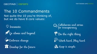 Why You Want to Work @ Geotab