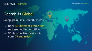 Why You Want to Work @ Geotab