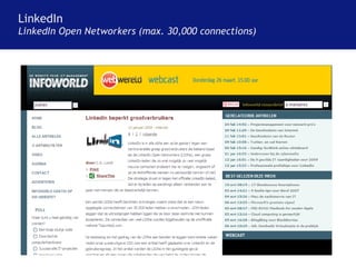 LinkedIn LinkedIn Open Networkers (max. 30,000 connections) 