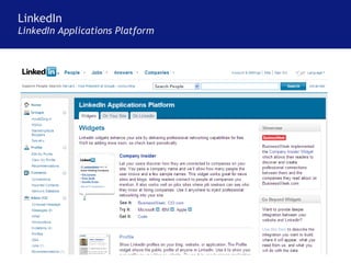 LinkedIn LinkedIn Applications Platform 