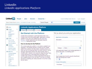 LinkedIn LinkedIn Applications Platform 
