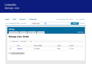 LinkedIn Manage Jobs 