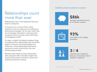 linkedin.com/companies | 3
Relationships count
more than ever
Relationships mean more today than they ever
have for compan...